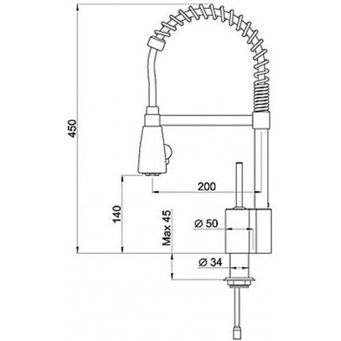 Змішувач Elleci Chef cromato зображення 2