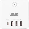 Мережевий фільтр живлення 2E 3*USB-A, 1*USB-C, white (2E-AD431WH) зображення 2