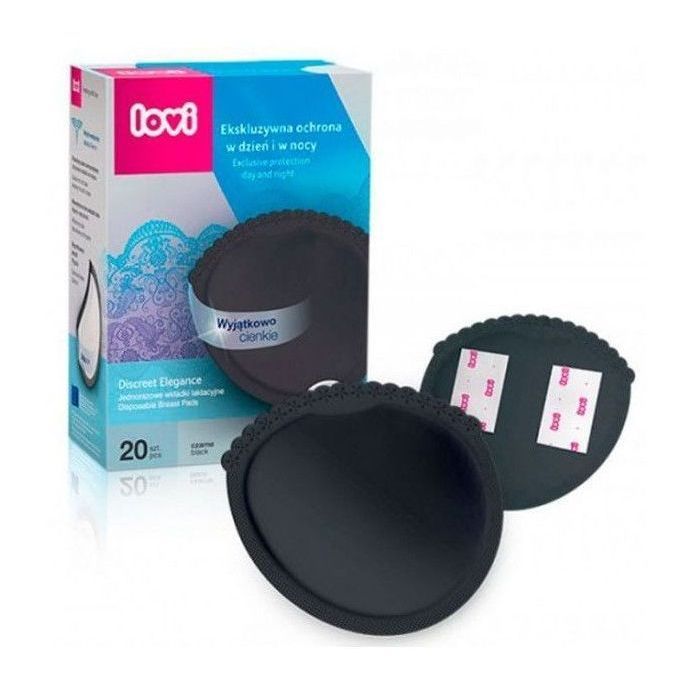 Вкладыш для бюстгальтера Lovi Discreet Elegance лактационные прокладки 20 шт. черные (19/611) изображение 5