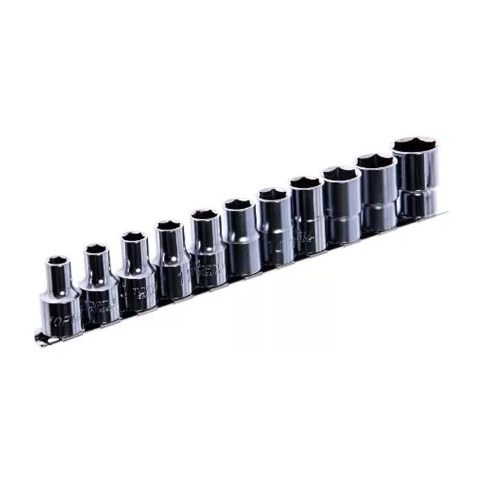 Набор головок Toptul 12-гранных на планке 1/2" 11ед. 8-22мм (GAAQ1601U-12)