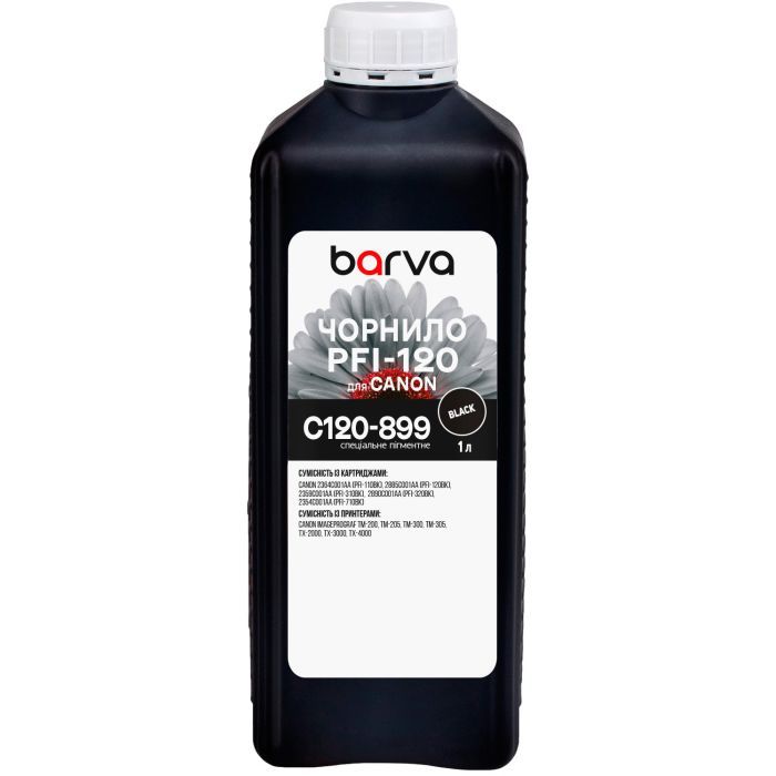 Чернила Barva Canon PFI-120/710 1л BK pigmented (C120-899)