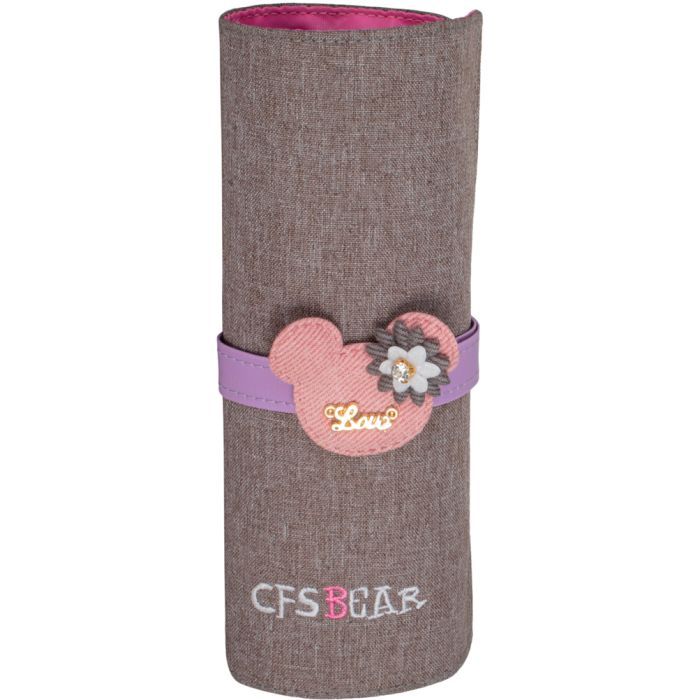 Пенал Cool For School Bear 1 отделение Серый (CF86651-02)