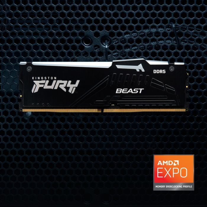 Модуль памяти для компьютера DDR5 16GB (2x8GB) 5200 MHz Beast RGB Kingston Fury (ex.HyperX) (KF552C36BBEAK2-16) изображение 10
