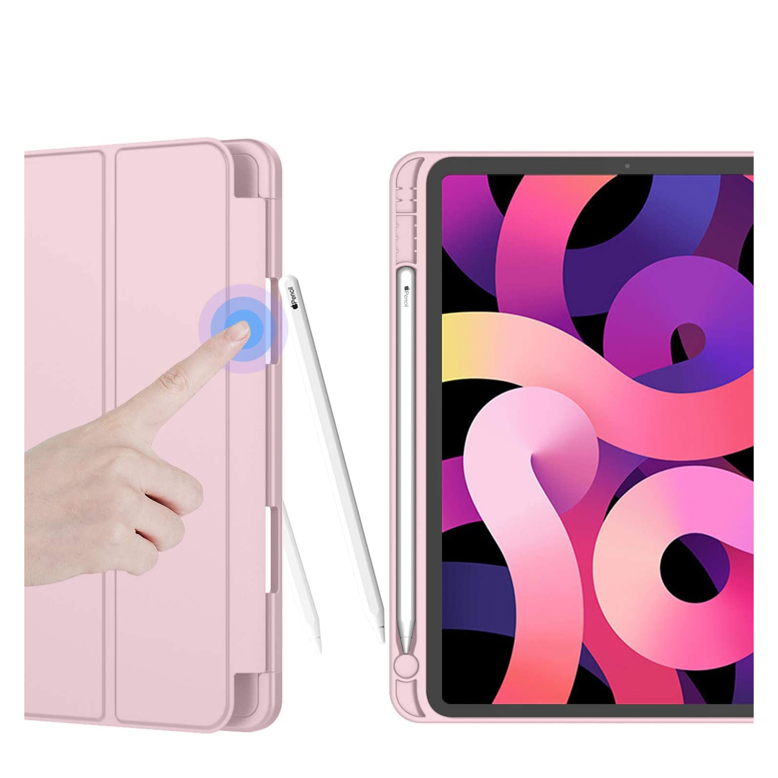 Чехол для планшета BeCover Direct Charge Pen mount Apple Pencil Apple iPad Air 5 (2022) 10.9" Pink (708780) изображение 4