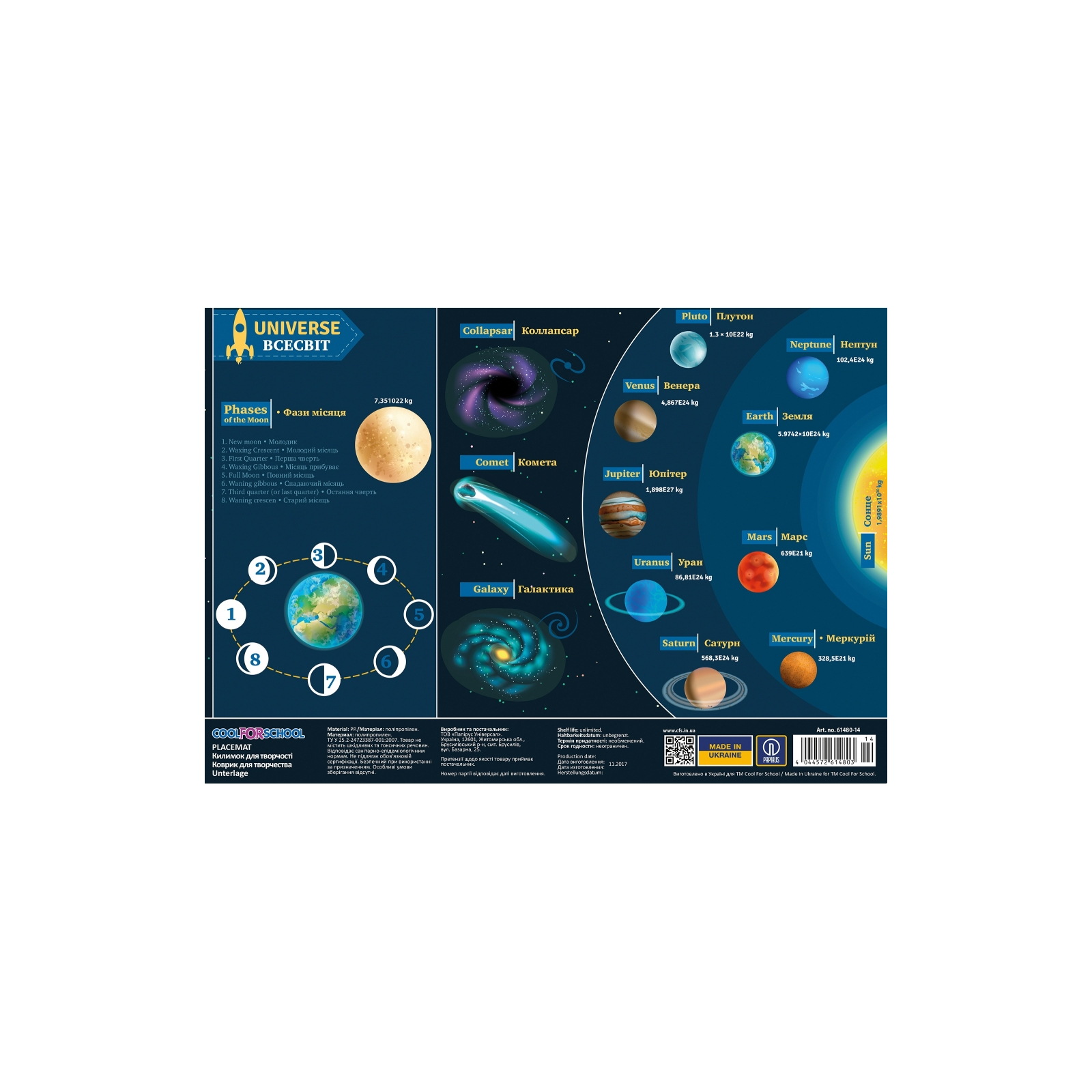 Підкладка настільна Cool For School Universe (CF61480-14)