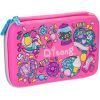 Пенал Cool For School 1 отделение с органайзером фуксия (QT-5627-Rosered)
