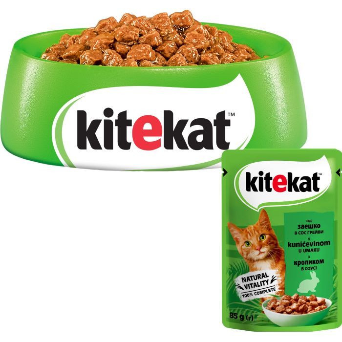 Вологий корм для кішок Kitekat з кроликом у соусі 85 г (5900951307324) зображення 2