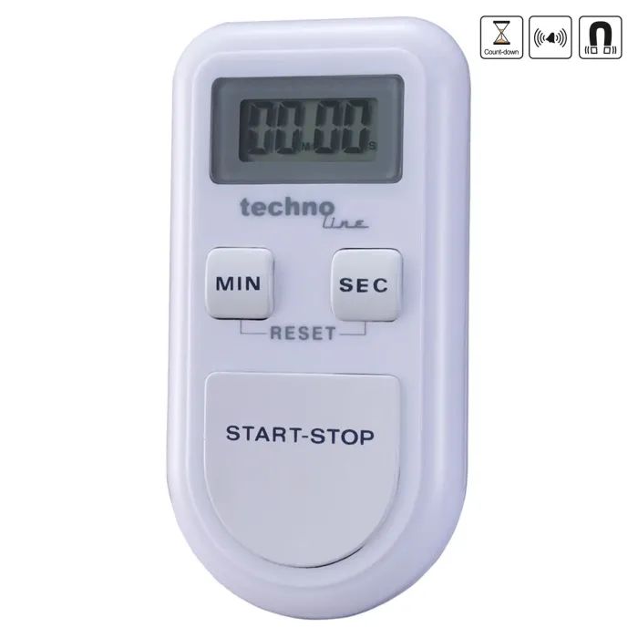 Таймер кухонний Technoline KT100 Magnetic White (KT100) зображення 3