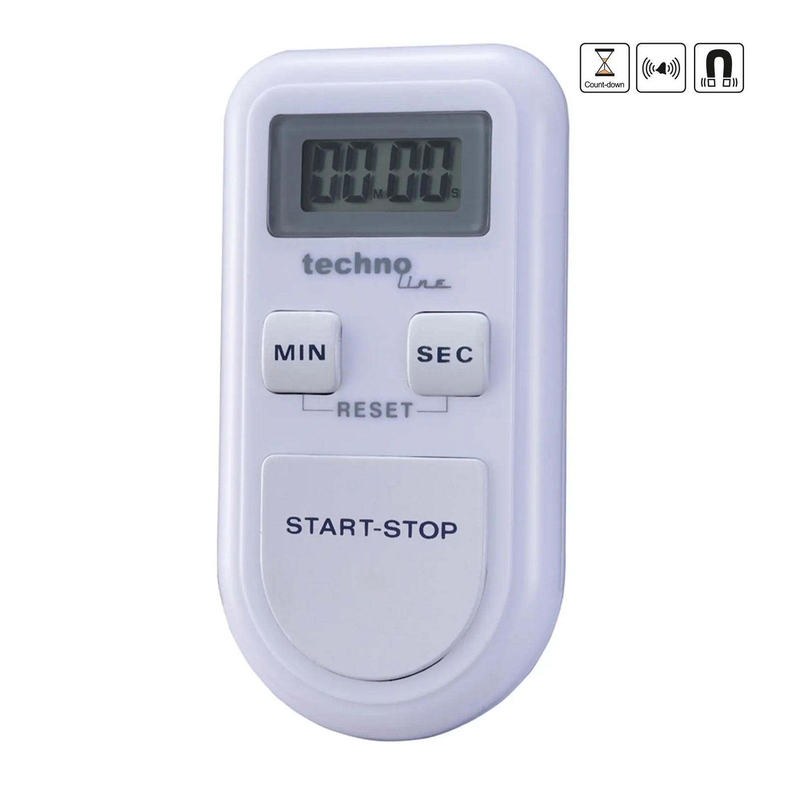 Таймер кухонний Technoline KT100 Magnetic White (KT100) зображення 3