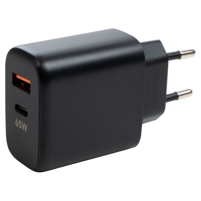 Зарядний пристрій Vinga GaN 65W PD+QC 1C1A ports Wall Charger (VCPCHCA65B) зображення 2