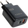 Зарядний пристрій Vinga GaN 65W PD+QC 1C1A ports Wall Charger (VCPCHCA65B) зображення 3
