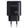 Зарядний пристрій Vinga GaN 65W PD+QC 1C1A ports Wall Charger (VCPCHCA65B) зображення 4