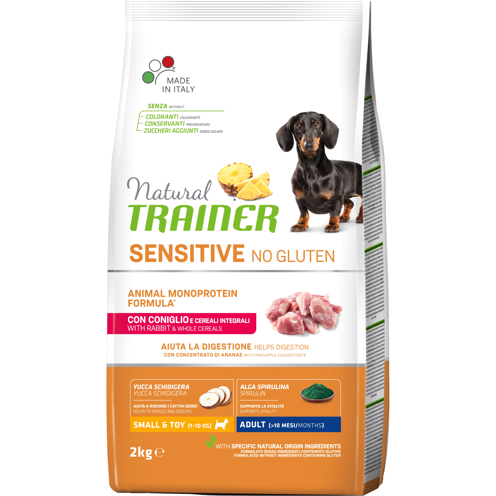 Сухой корм для собак Trainer Natural Dog Sensitive No Gluten Rabbit 800 г (8059149428239)