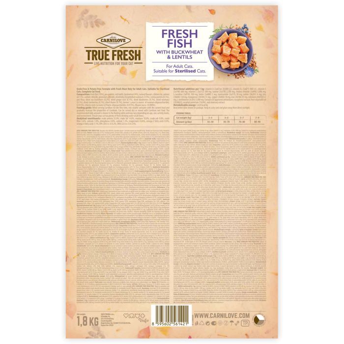 Сухой корм для кошек Carnilove True Fresh Cat Fish 1.8 кг (8595602561421) изображение 2
