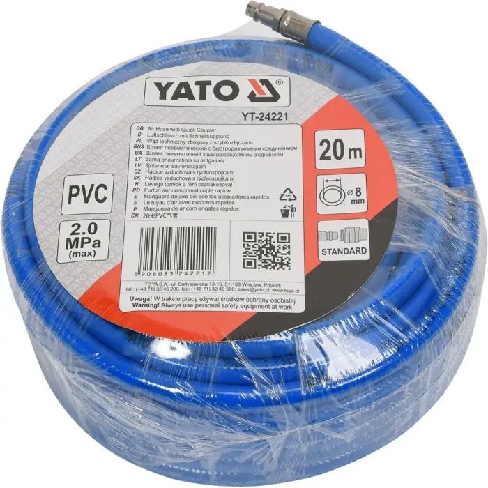 Пневматичний шланг Yato YT-24221 зображення 2