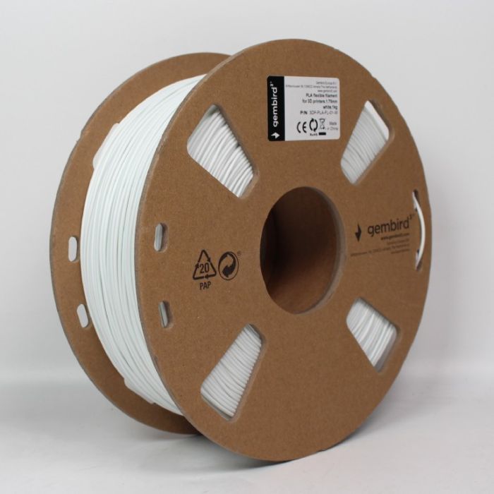 Пластик для 3D-принтера Gembird PLA Flexible, 1.75 мм, Black, 1кг (3DP-PLA-FL-01-BK) изображение 3