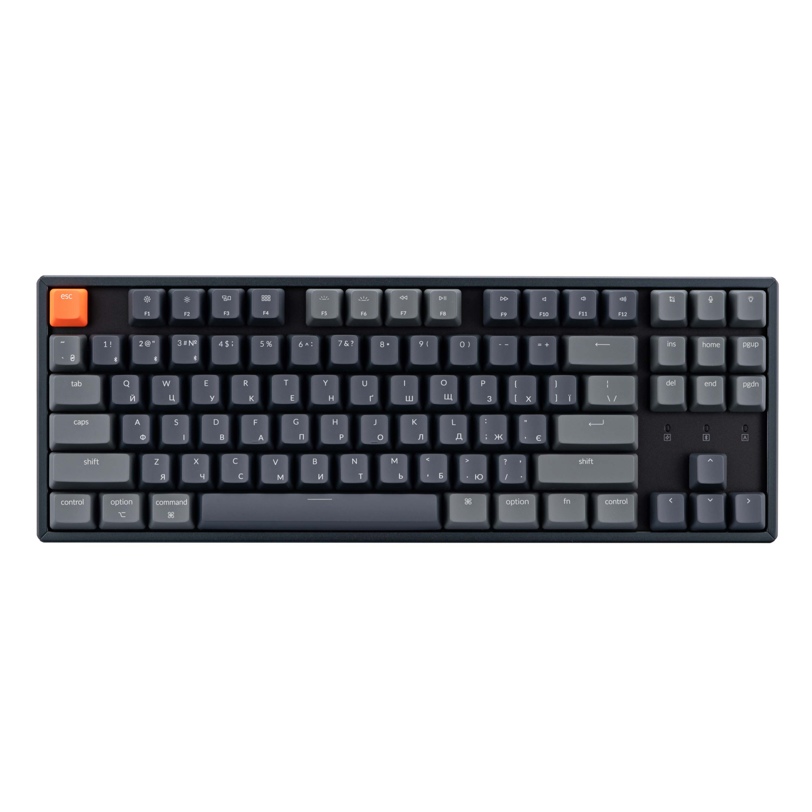 Клавіатура Keychron K8 87Key Gateron G Pro Blue Hot-Swap UA RGB Black (K8H2_KEYCHRON)