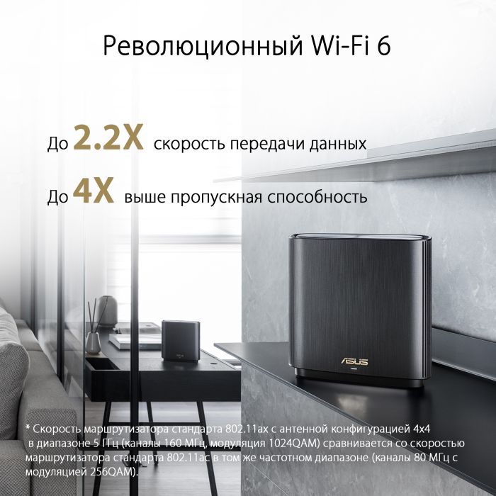 Точка доступа Wi-Fi ASUS XT8 V2 Black 2pk (90IG0590-MO3A20) изображение 2