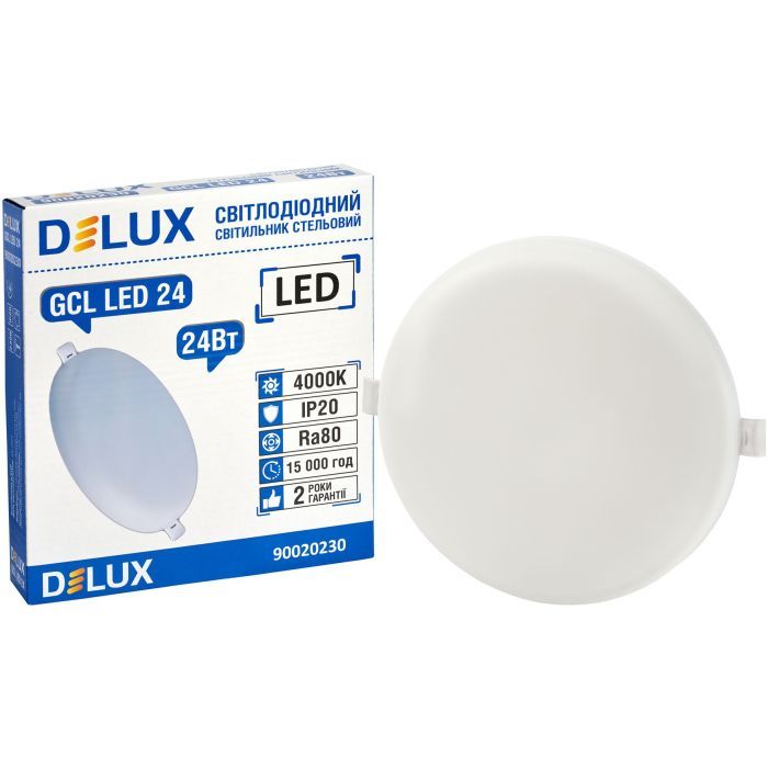 Светильник Delux GCL 24 4000К 24Вт 230В ROUND (90020230) изображение 3