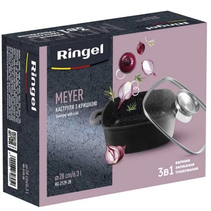 Кастрюля Ringel Meyer 6.3 л з кришкою (RG-2129-28) изображение 5