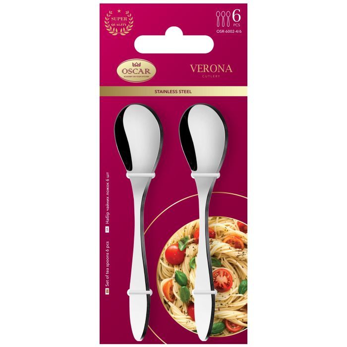 Чайна ложка Oscar Verona 6 шт (OSR-6002-4/6) зображення 2