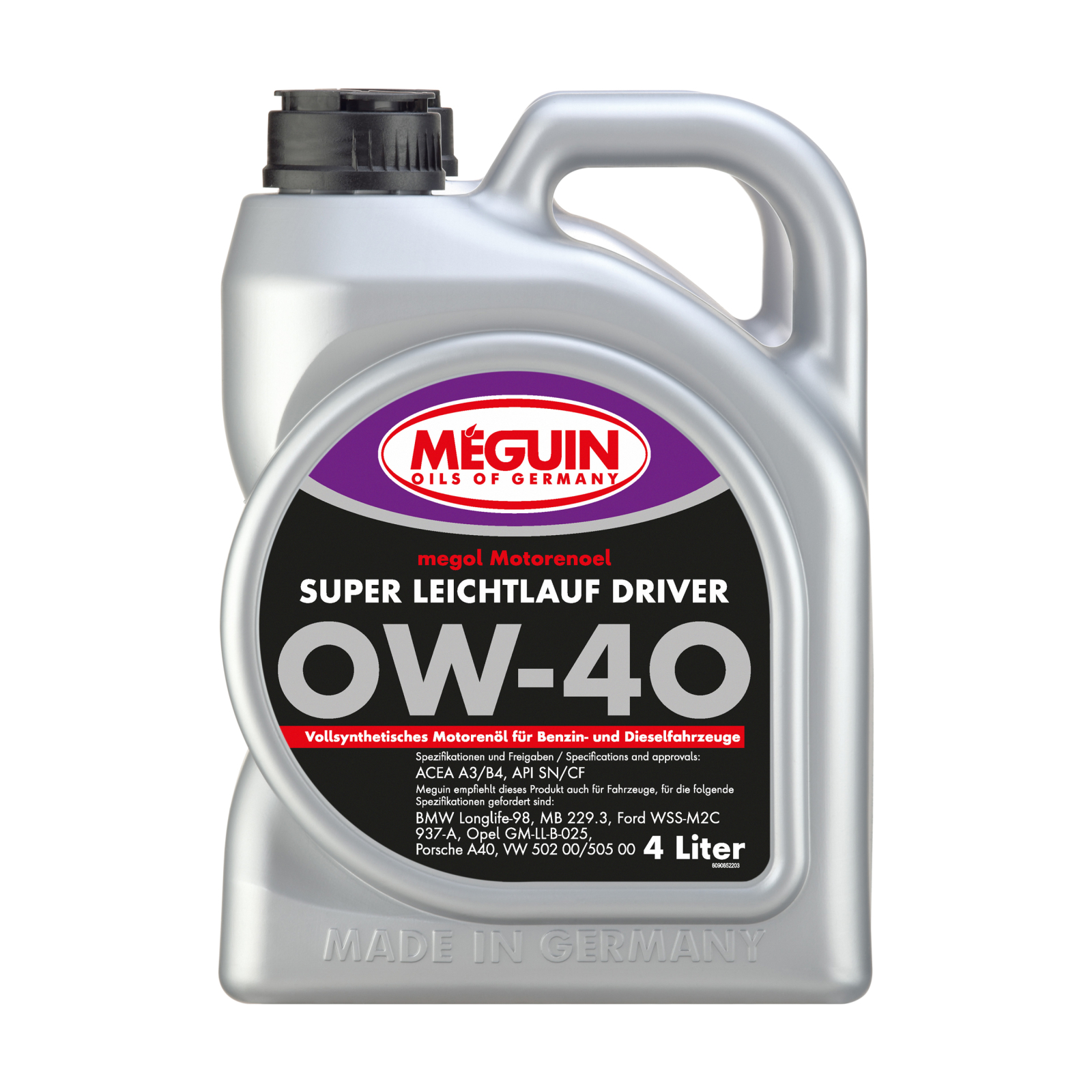Моторное масло Meguin SUPER LEICHTLAUF DRIVER SAE 0W-40 4л (9065)