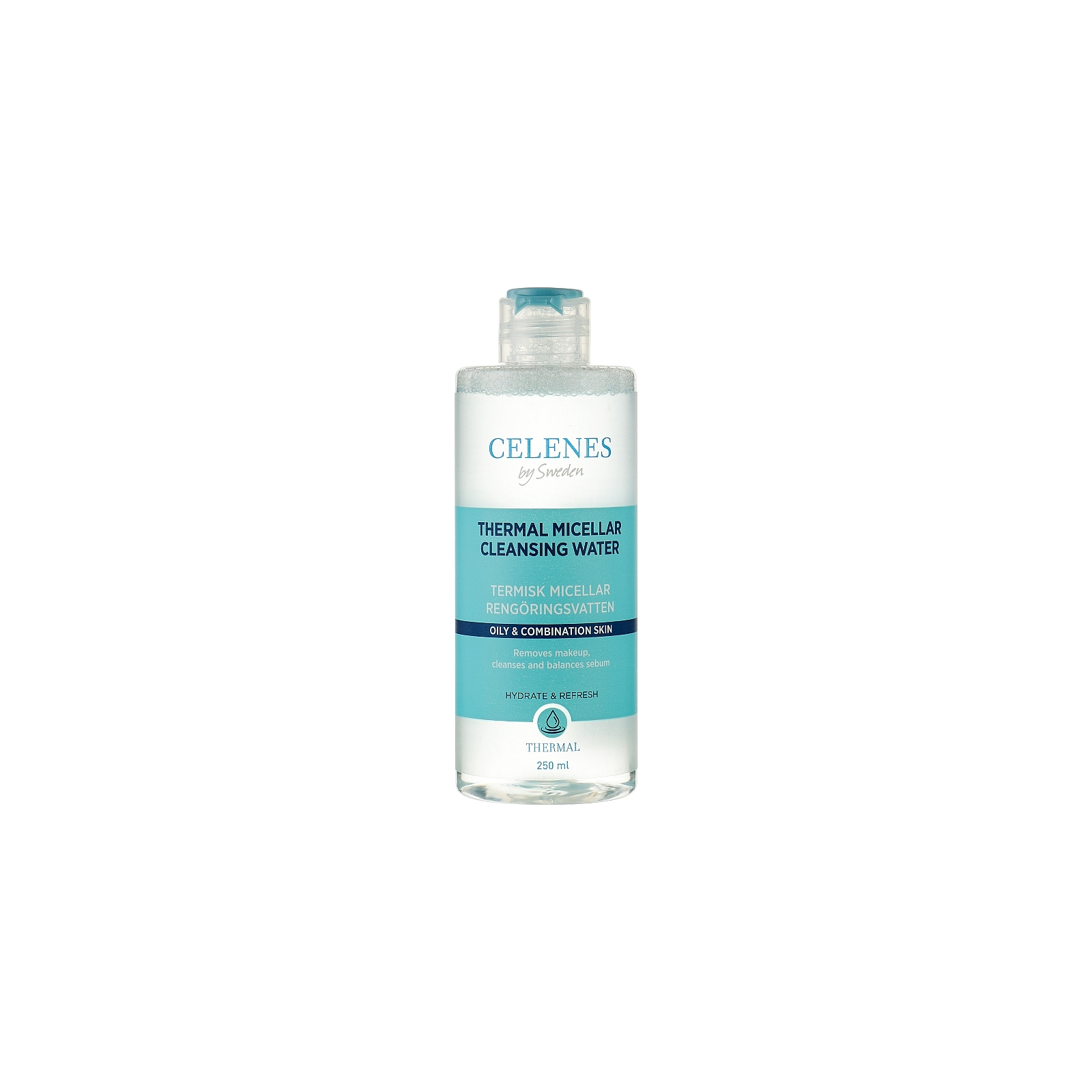 Міцелярна вода Celenes Thermal Micellar Cleansing Water Термальна для жирної та комбінованої шкіри 250 мл (7350104248031)