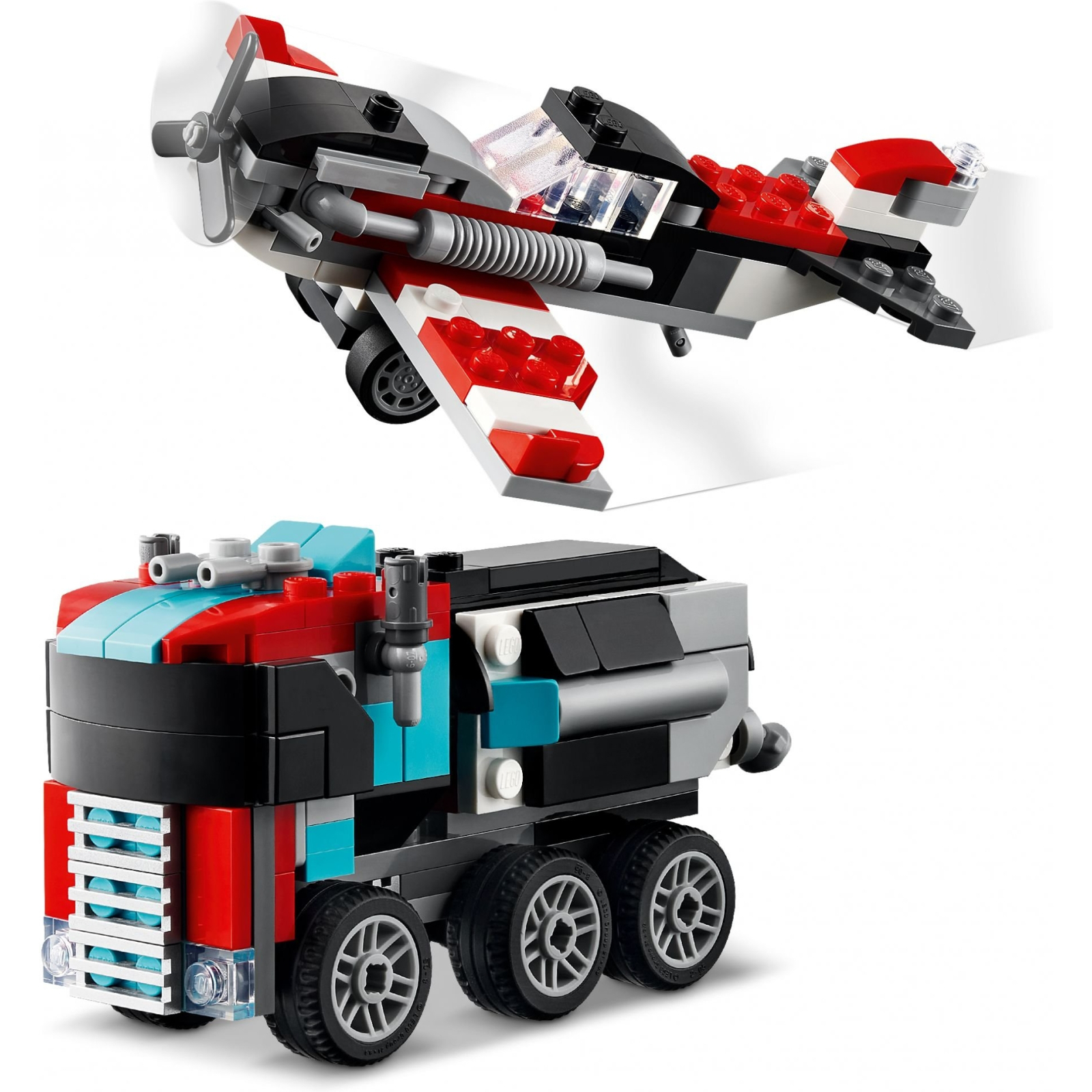 Конструктор LEGO Creator Бортова вантажівка з гелікоптером 270 деталей (31146) зображення 3