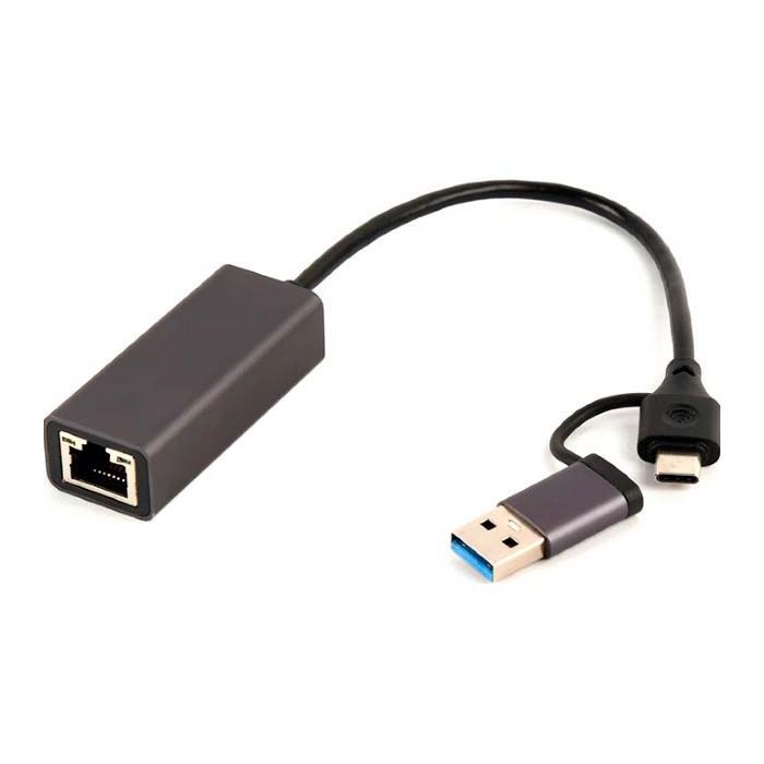 Адаптер USB-A/USB/C to 1Gbps Lan Cablexpert (A-USB3AC-LAN-01) изображение 2