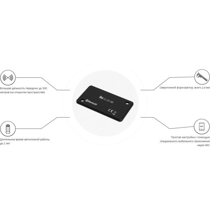 Аксесуар для охоронних систем Teltonika Датчик ELA BLUE SLIM ID (PPEX00000650) зображення 4