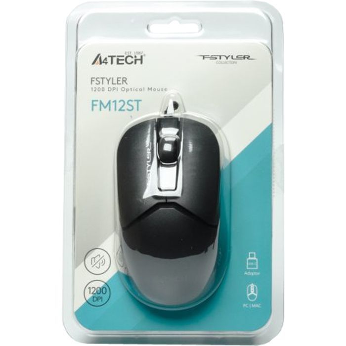 Мышка A4Tech FM12ST USB Black (4711421990271) изображение 10
