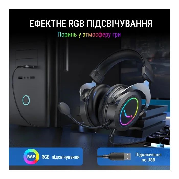 Наушники Fifine H3 RGB Black (H3) изображение 5