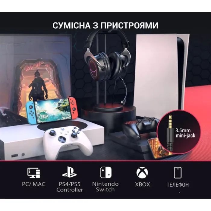 Наушники Fifine H3 RGB Black (H3) изображение 7