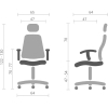 Офісне крісло Аклас Тіволі WH Сірий (00119636) зображення 11