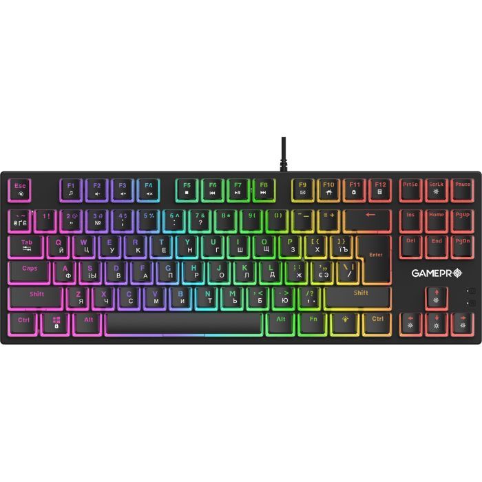 Клавиатура GamePro MK80R Red Switch RGB USB Black (MK80R)