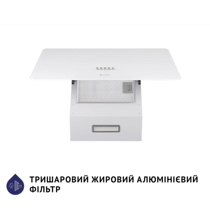 Витяжка кухонна Minola HDN 6224 WH 700 LED зображення 6