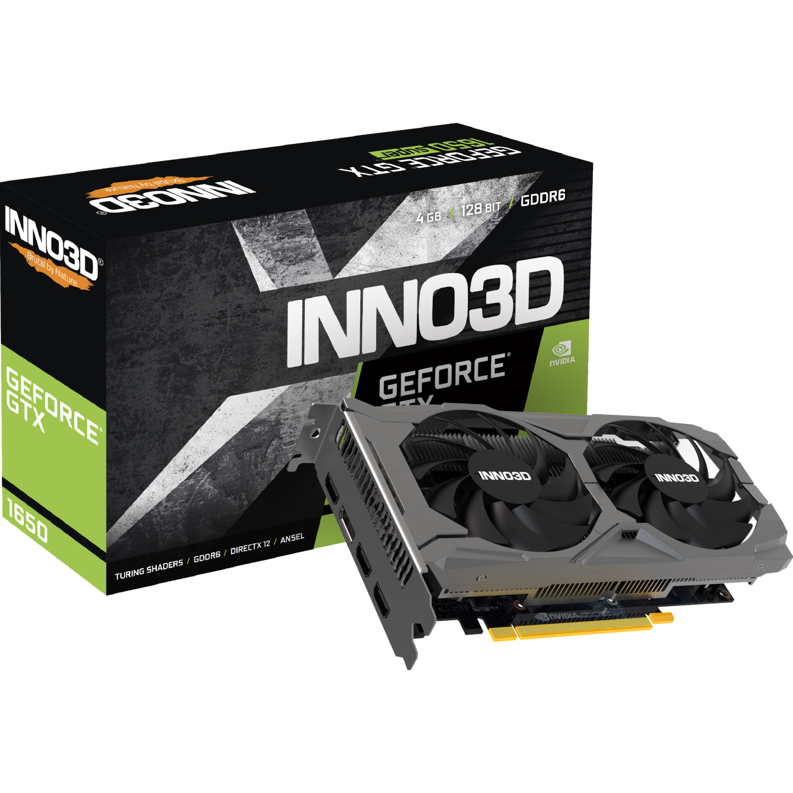 Видеокарта Inno3D GeForce GTX1650 4096Mb Twin X2 OC (N16502-04D6X-171330N) изображение 6