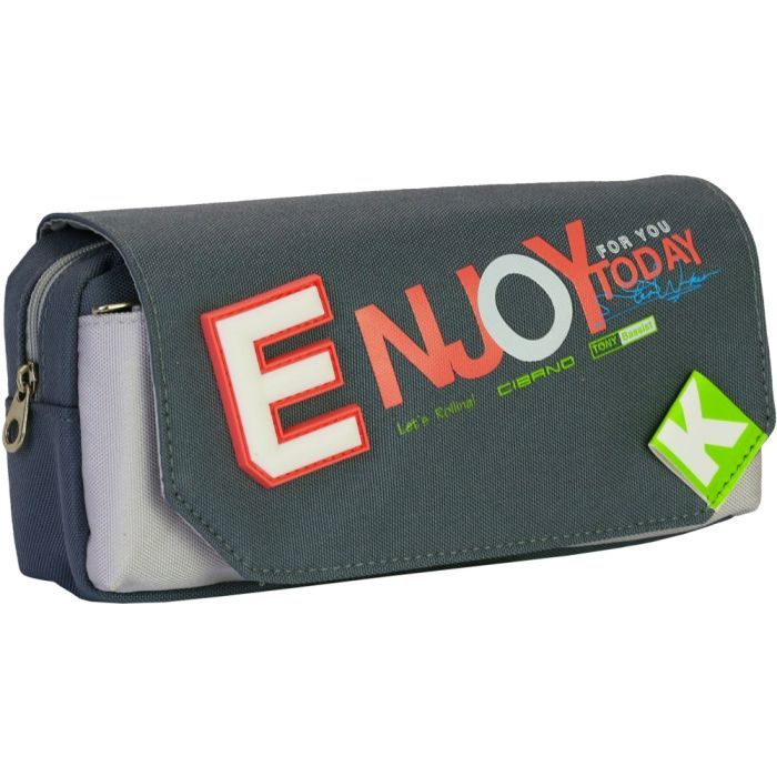 Пенал Cool For School 2 відділення з карманом Синій (CF6920-blue)
