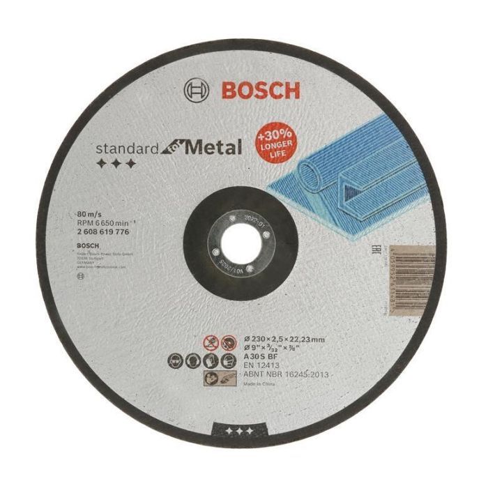 Круг отрезной Bosch Standard, 230х22.23мм, по металу (2.608.619.776)