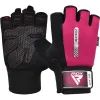Рукавички для фітнесу RDX W1 Half Pink S (WGA-W1HP-S)