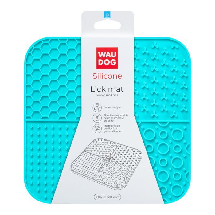 Універсальний посуд для тварин WAUDOG Silicone Килимок для злизування 19х19х1 см рожевий (23527) зображення 2