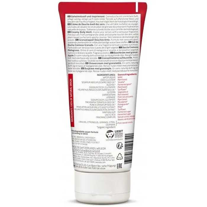 Гель для душа Weleda Pomegranate Creamy Body Wash 200 мл (7611916125720) изображение 2