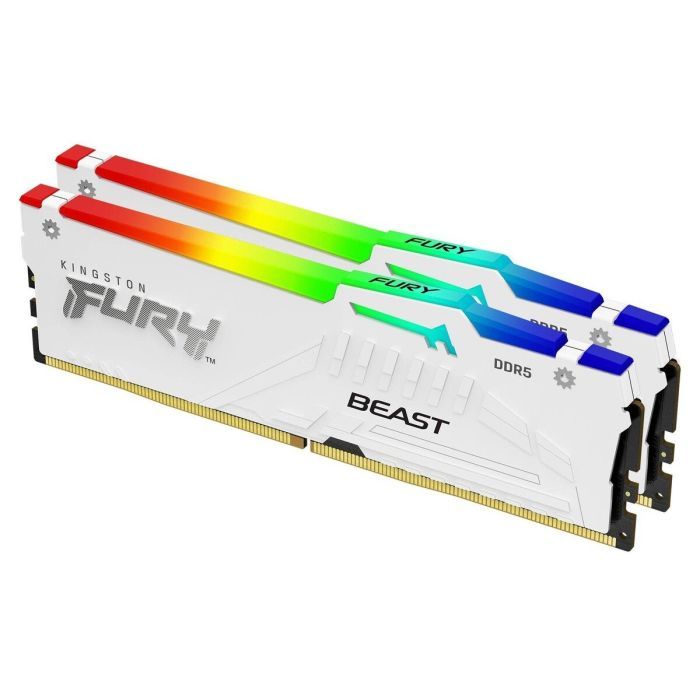 Модуль памяти для компьютера DDR5 64GB (2x32GB) 6000 MHz Beast White RGB XMP Kingston Fury (ex.HyperX) (KF560C30BWAK2-64) изображение 2
