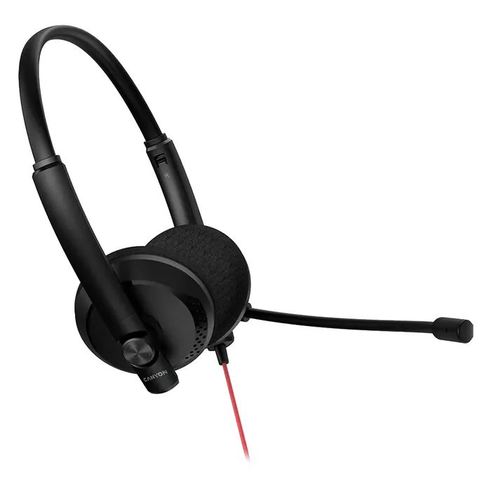 Наушники Canyon HS-07 PC Mic 3.5/USB 2.8 м Black (CNS-HS07B) изображение 3