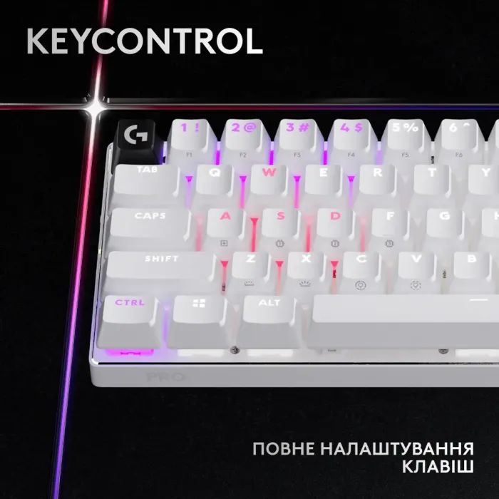 Клавиатура Logitech G Pro X 60 Lightspeed GX Tactile Wireless/Bluetooth UA White (920-011930) изображение 10