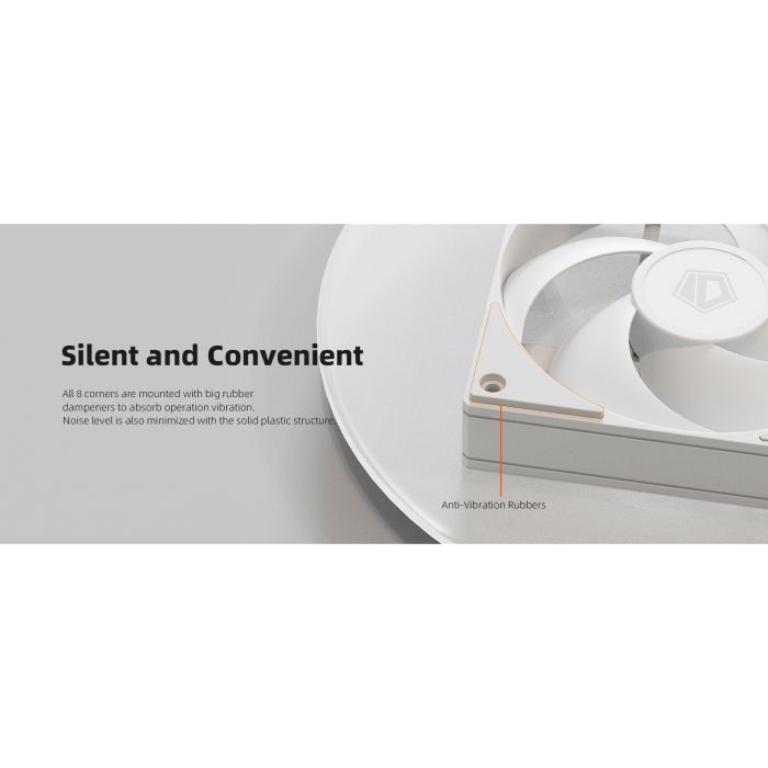 Кулер до корпусу ID-Cooling Вентилятор ID-Cooling AS-140-W Duet White (AS-140-W DUET) зображення 11