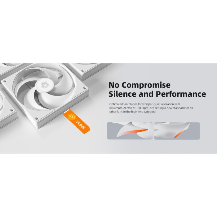 Кулер до корпусу ID-Cooling Вентилятор ID-Cooling AS-140-W Duet White (AS-140-W DUET) зображення 8