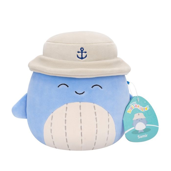Мягкая игрушка Squishmallows Синий кит Самир в панаме 19 см (SQCR06593) изображение 7