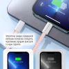 Дата кабель USB-C to USB-C 1.0m 60W 3.0А pink ColorWay (CW-CBPDCC061-P) зображення 10