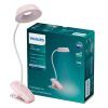 Настільна лампа Philips Donutclip 3Вт 4000K 1200мАг USB-A рожевий (929003179607) зображення 2